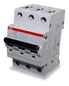 Circuit breaker S203M 3-pole B6A 10KA